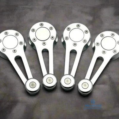 6061 T6 기계화 된 사용자 지정 CNC 부품 알루미늄 회전 지원 막  밝은 은 고화